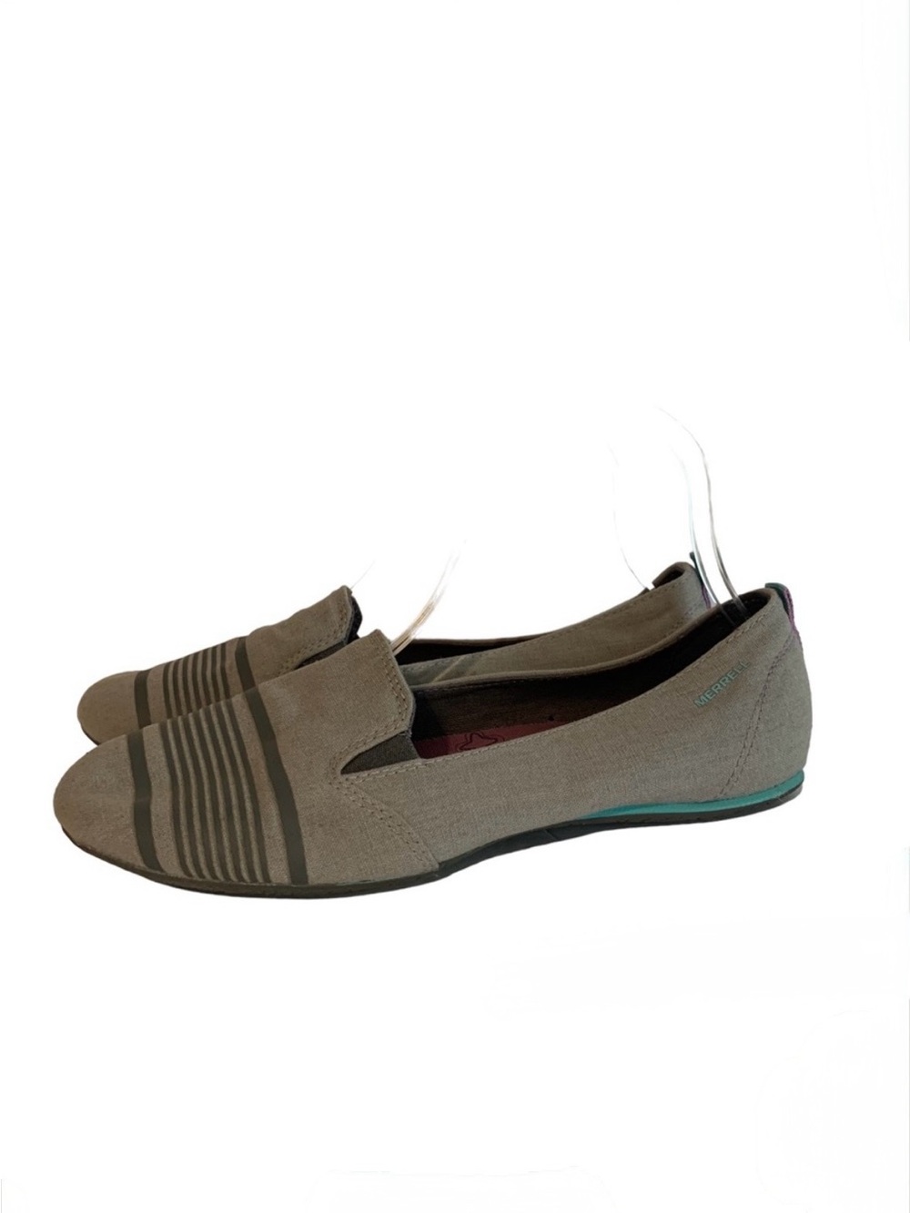 Merrell 8 Womens Getaway Alanah slip on light Grey Ballet Flats comfort shoe